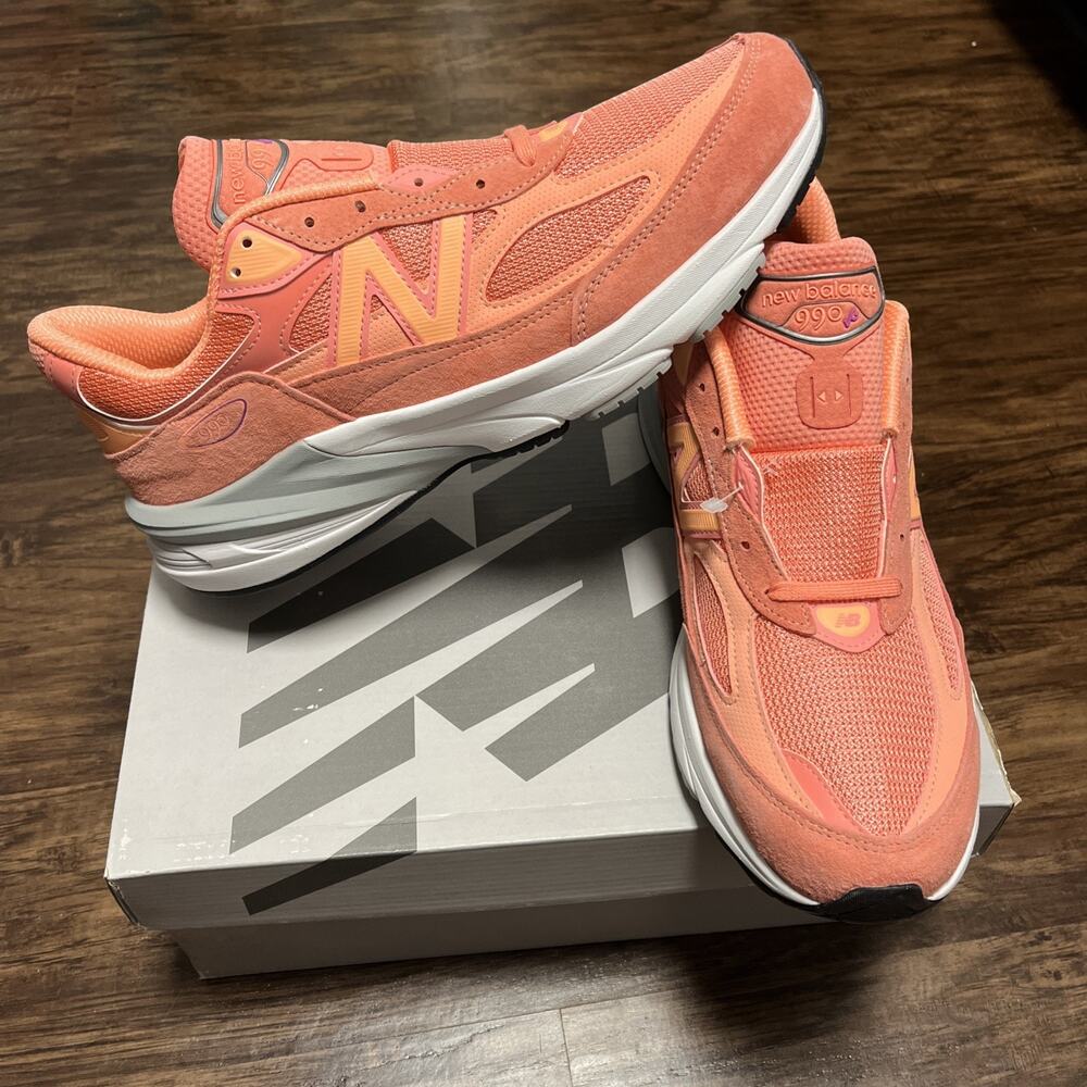 New Balance 990v6 Men's Shoes Size 11.5 Sunrise Rose Sneakers Made In USA